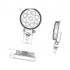 Lampa robocza okrągła LED, 15W 1711lm światło rozproszone