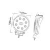 Lampa robocza okrągła LED, 24W 1920lm światło rozproszone