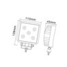 Lampa robocza kwadratowa LED, 15W 900lm światło rozproszone