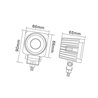 Lampa robocza kwadratowa LED, 10W 900lm światło skupione