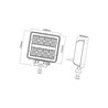 Lampa robocza kwadratowa LED, 24W 2272lm