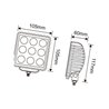 Lampa robocza LED, 27W 500lm niebieska światło skupione