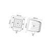 Lampa robocza kwadratowa LED, 18W 1620lm światło skupione
