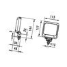 Lampa robocza LED kwadratowa, 7W 550lm Flat Beam Hella