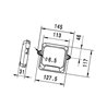 Lampa robocza LED kwadratowa, 7W 550lm Flat Beam Hella