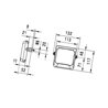Lampa robocza LED kwadratowa, 7W 550lm Flat Beam Hella