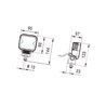 Lampa robocza LED kwadratowa, 25W 1200lm światło skupione Hella