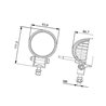 Lampa robocza LED okrągła , 500lm światło skupione Hella Hella ValueFit 9002920154697