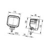 Lampa robocza LED kwadratowa, 4000lm Hella