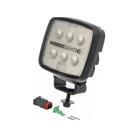 Lampa robocza LED kwadratowa, 16W 1600lm Scorpius Go 410 światło skupione Nordic Lights