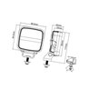 Lampa robocza LED kwadratowa, 16W 1600lm Scorpius Go 410 światło skupione Nordic Lights