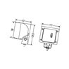 Lampa robocza kwadratowa H3, U 1GA007506001 Hella 4082300045574