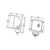 Lampa robocza kwadratowa H3, U 1GA007506001 Hella 4082300045574