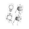 Lampa robocza okrągła H3, obracana