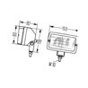 Lampa robocza prostokątna H3 H 1GA005060037 Hella 4082300222067