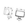 Lampa robocza prostokątna H3 b 1GA006991071 Hella 9002920086059