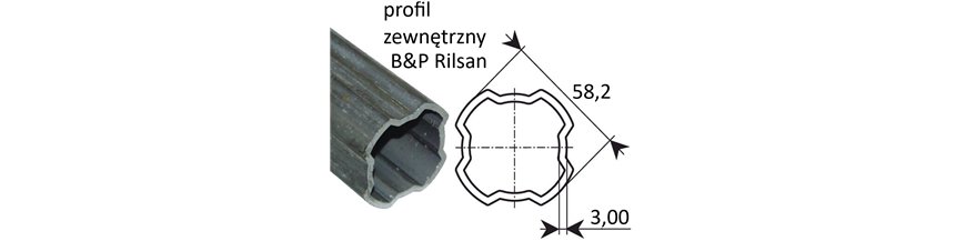 Profil zew. 4T - 58,2x3 4T S8/H7 szer.