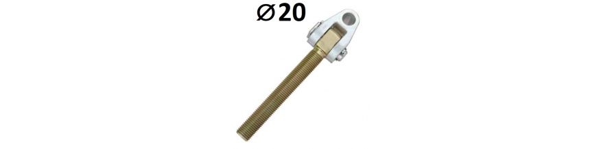 GŁÓWKI Z WIDEŁKAMI OTWÓR 20MM