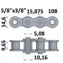 Łańcuch rolkowy 10B 5/8"x3/8"