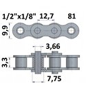 Łańcuch rolkowy 81 1/2"x1/8"