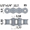 Łańcuch rolkowy 85 1/2"x1/4"