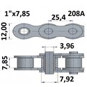 Łańcuchy rolkowe 208A 1"x7,85