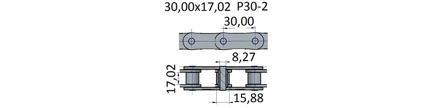 Łańcuchy 30.00x17.02 -P30-2