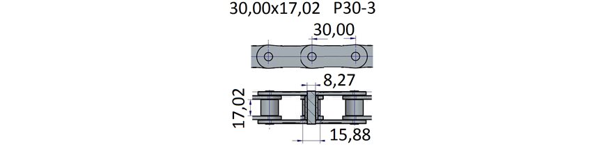 Łańcuchy 30.00x17.02 -P30-3