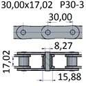 Łańcuchy 30.00x17.02 -P30-3
