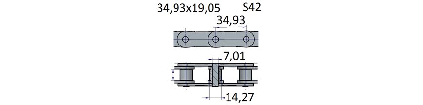 Łańcuchy 34.93x19.05 -S42