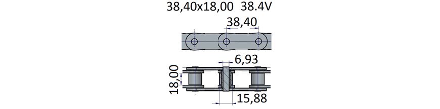 Łańcuchy 38.40x18.00 -38.4V