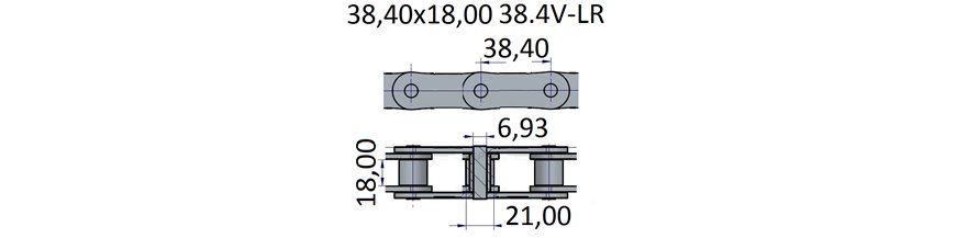 Łańcuchy 38.40x18.00 -38.4V-LR