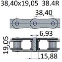 Łańcuchy 38.40x19.05 -38.4R