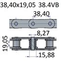 Łańcuchy 38.40x19.05 -38.4VB