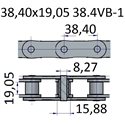 Łańcuchy 38.40x19.05 -38.4VB-1