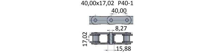 Łańcuchy 40.00x17.02 -P40-1