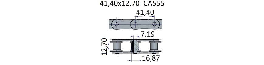 Łańcuchy 41.40x12.70 -CA555