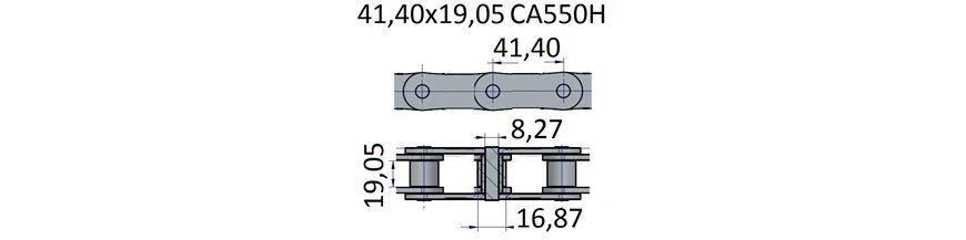 Łańcuchy 41.40x19.05 -CA550H