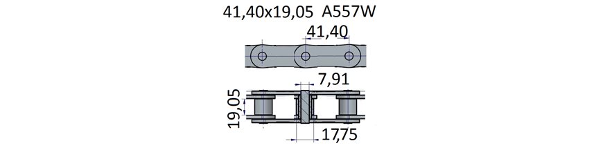 Łańcuchy 41.40x19.05 -A557W