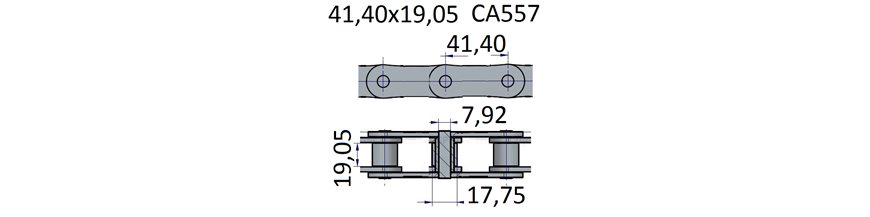 Łańcuchy 41.40x19.05 -CA557