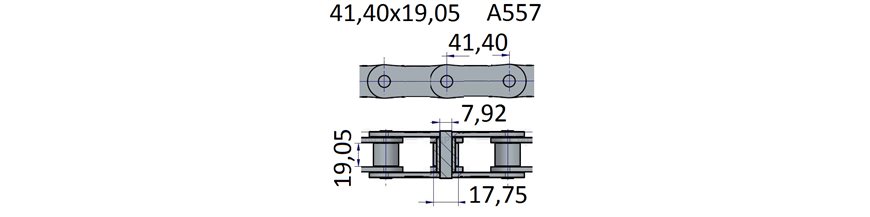Łańcuchy 41.40x19.05 -A557