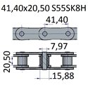 Łańcuchy 41.40x20.50 -S55SK8H