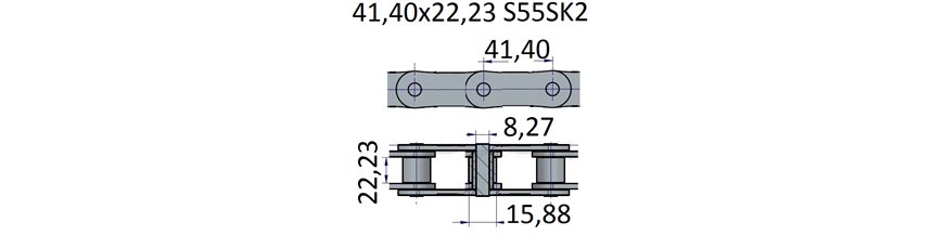 Łańcuchy 41.40x22.23 -S55SK2