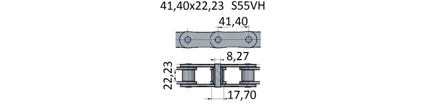 Łańcuchy 41.40x22.23 -S55VH