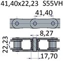Łańcuchy 41.40x22.23 -S55VH