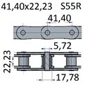 Łańcuchy 41.40x22.23 -S55R