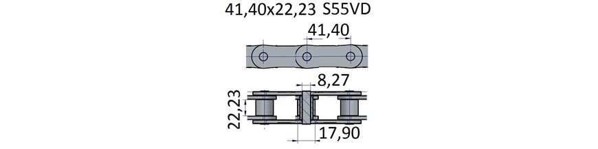 Łańcuchy 41.40x22.23 -S55VD