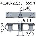 Łańcuchy 41.40x22.23 -S55H