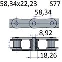 Łańcuchy 58.34x22.23 -S77
