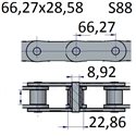 Łańcuchy 66.27x28.58 -S88